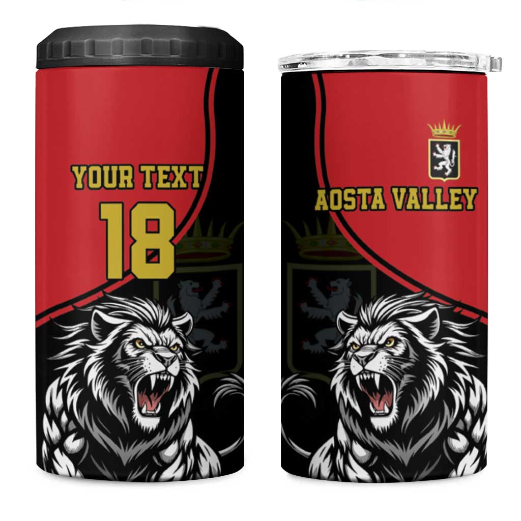 Custom Aosta Valley 4 in 1 Can Cooler Tumbler Lion Sporty Style - Wonder Print Shop