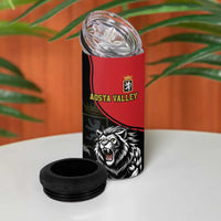 Custom Aosta Valley 4 in 1 Can Cooler Tumbler Lion Sporty Style - Wonder Print Shop