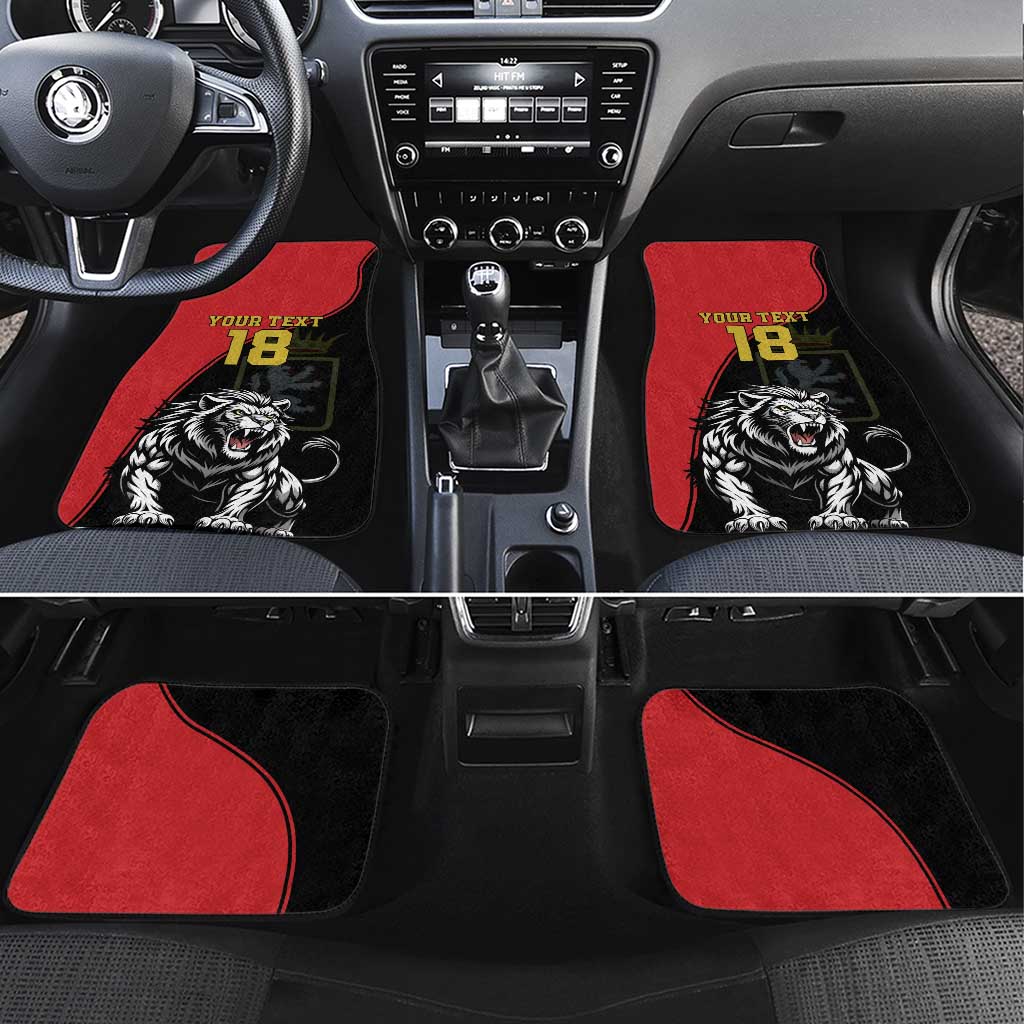 Custom Aosta Valley Car Mats Lion Sporty Style - Wonder Print Shop