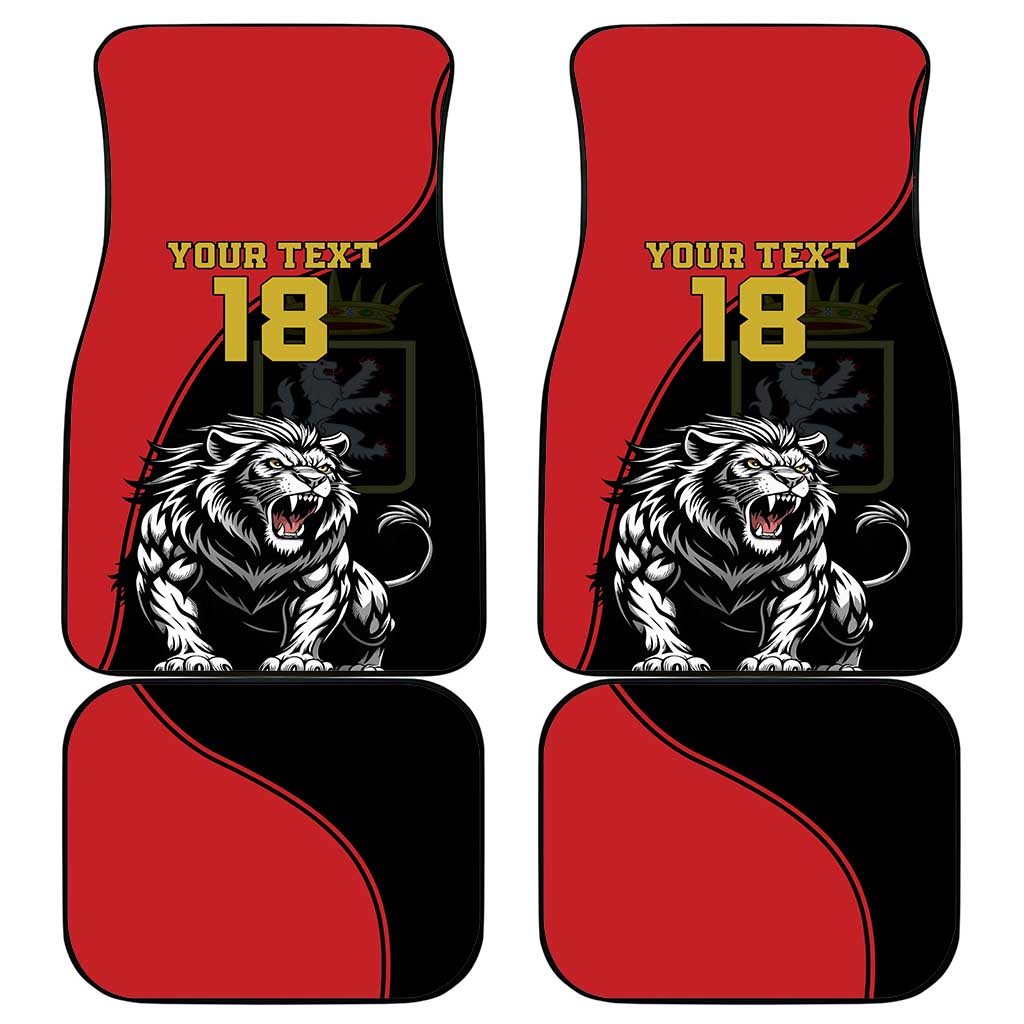 Custom Aosta Valley Car Mats Lion Sporty Style - Wonder Print Shop