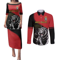 Custom Aosta Valley Couples Matching Puletasi and Long Sleeve Button Shirt Lion Sporty Style - Wonder Print Shop