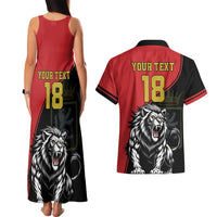 Custom Aosta Valley Couples Matching Tank Maxi Dress and Hawaiian Shirt Lion Sporty Style - Wonder Print Shop