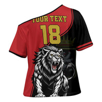 Custom Aosta Valley Cross Shoulder Shirt Lion Sporty Style - Wonder Print Shop