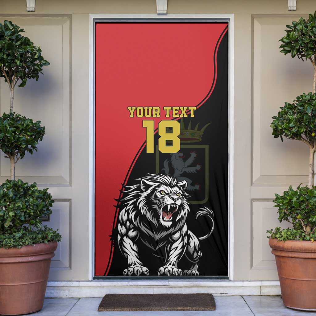 Custom Aosta Valley Door Cover Lion Sporty Style - Wonder Print Shop