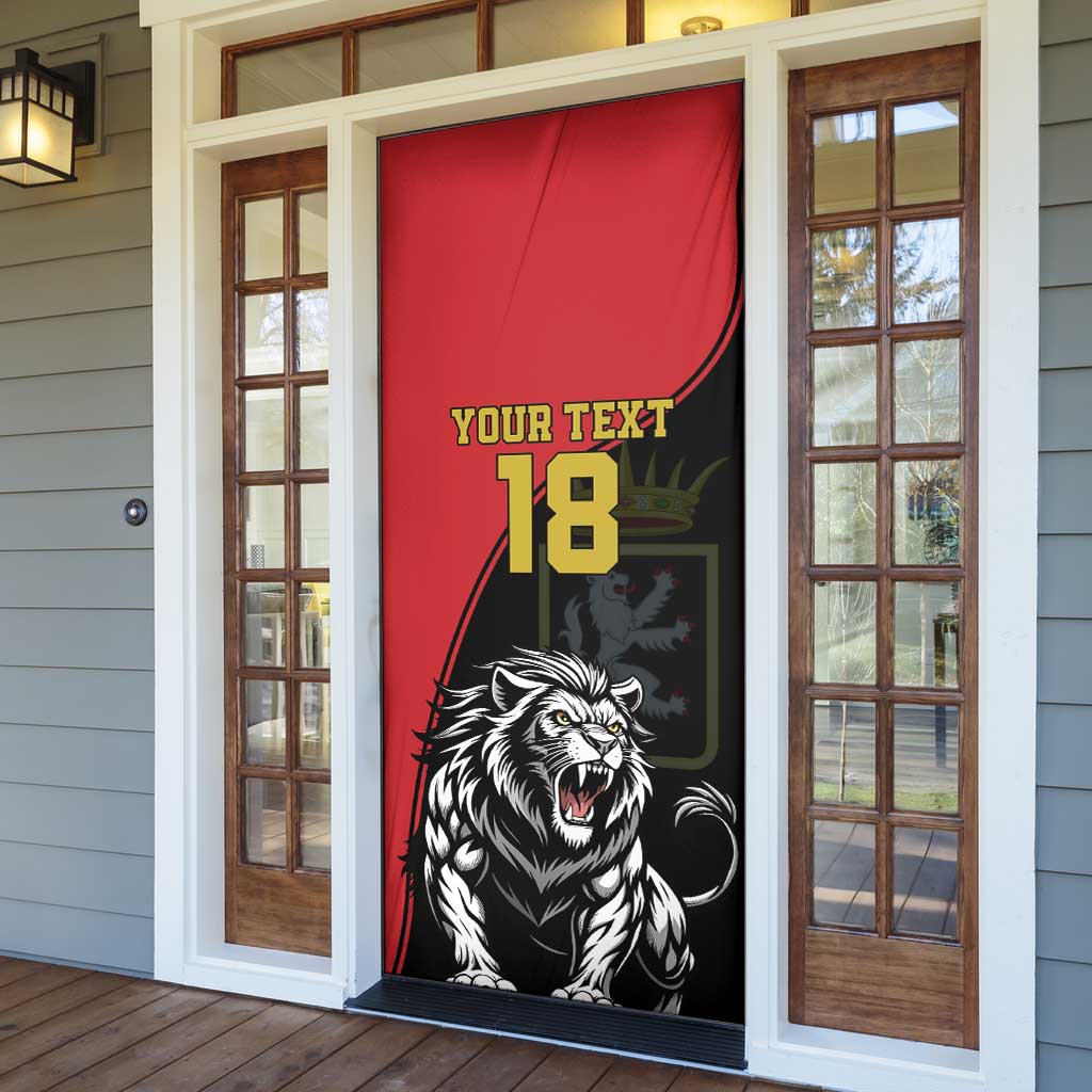 Custom Aosta Valley Door Cover Lion Sporty Style - Wonder Print Shop