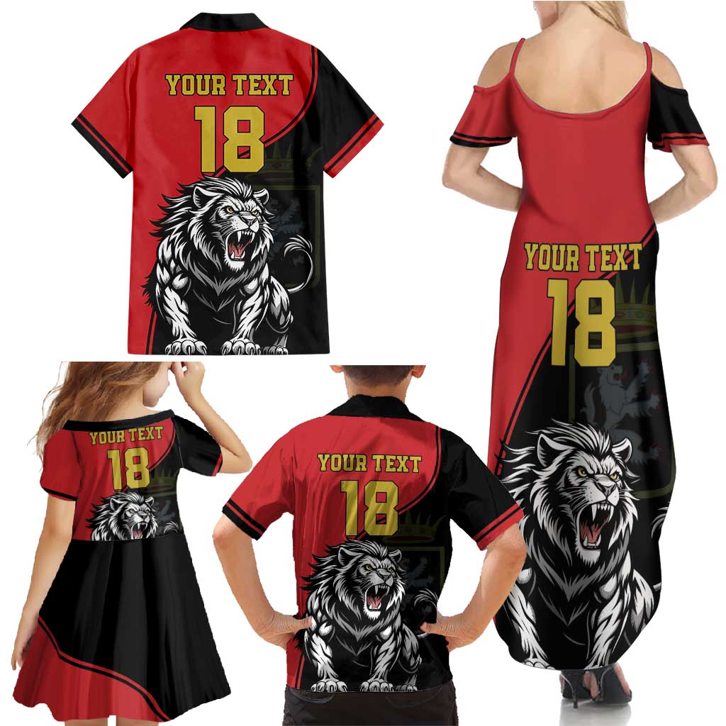 Custom Aosta Valley Family Matching Summer Maxi Dress and Hawaiian Shirt Lion Sporty Style - Wonder Print Shop
