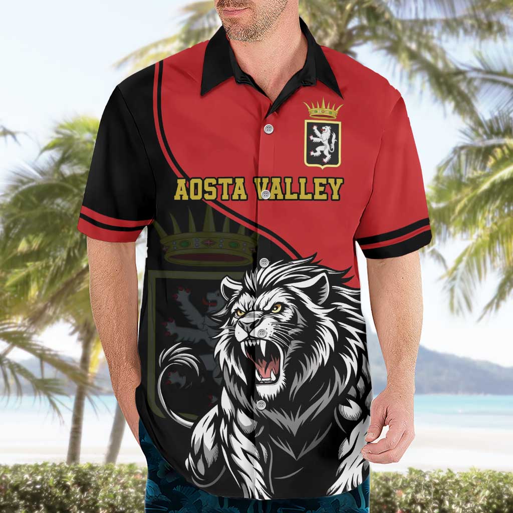 Custom Aosta Valley Hawaiian Shirt Lion Sporty Style - Wonder Print Shop