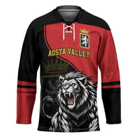 Custom Aosta Valley Hockey Jersey Lion Sporty Style - Wonder Print Shop