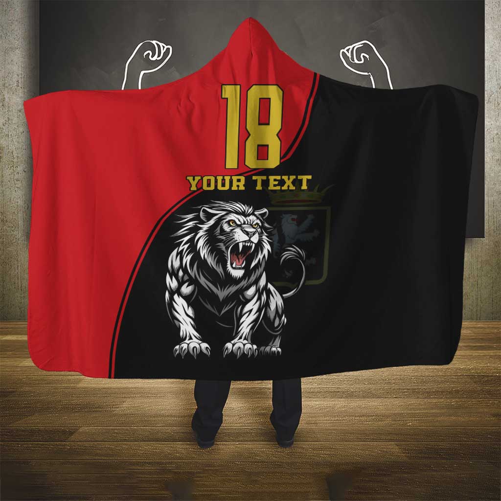 Custom Aosta Valley Hooded Blanket Lion Sporty Style - Wonder Print Shop