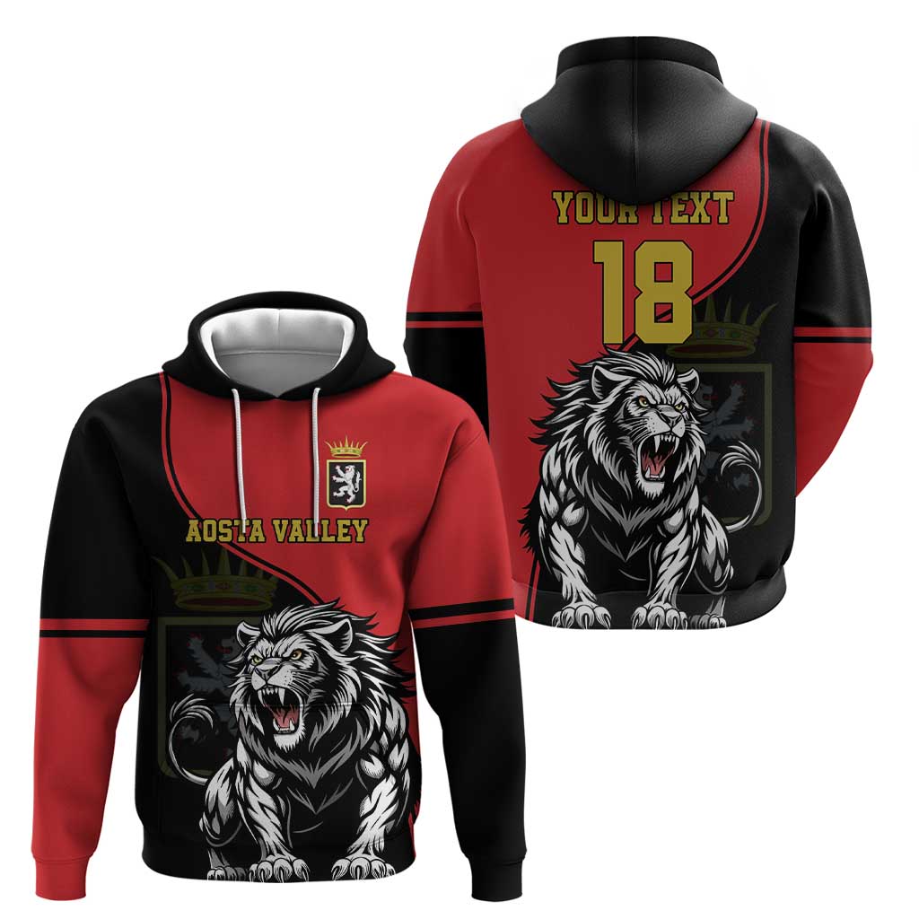 Custom Aosta Valley Hoodie Lion Sporty Style - Wonder Print Shop
