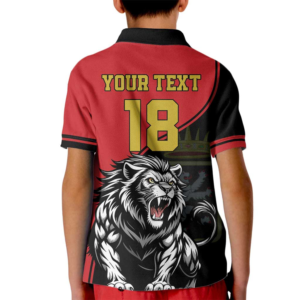 Custom Aosta Valley Kid Polo Shirt Lion Sporty Style - Wonder Print Shop