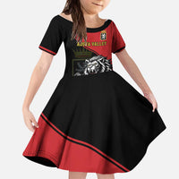 Custom Aosta Valley Kid Short Sleeve Dress Lion Sporty Style - Wonder Print Shop