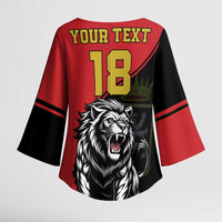 Custom Aosta Valley Kimono Sleeve Blouse Lion Sporty Style - Wonder Print Shop