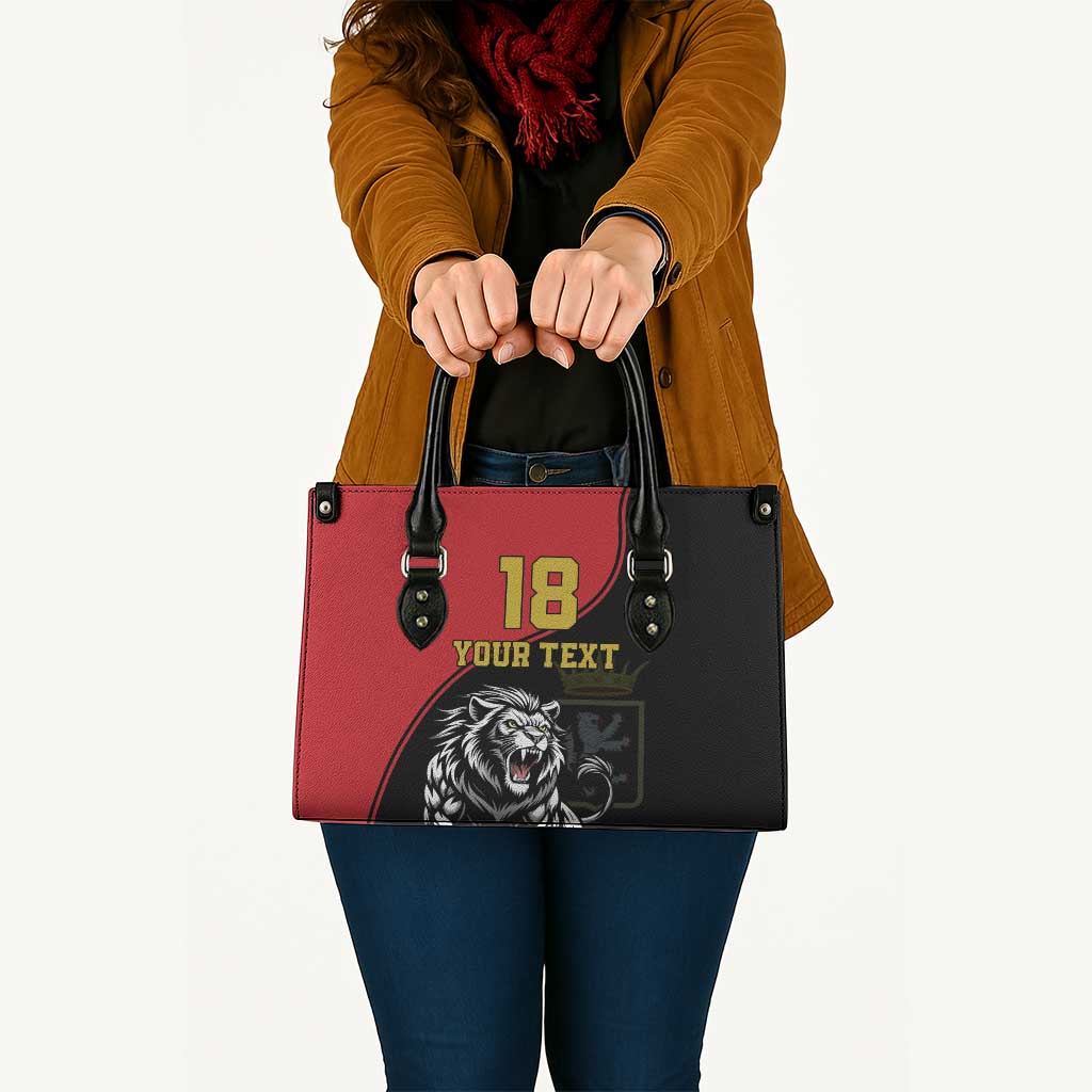 Custom Aosta Valley Leather Bag Lion Sporty Style - Wonder Print Shop