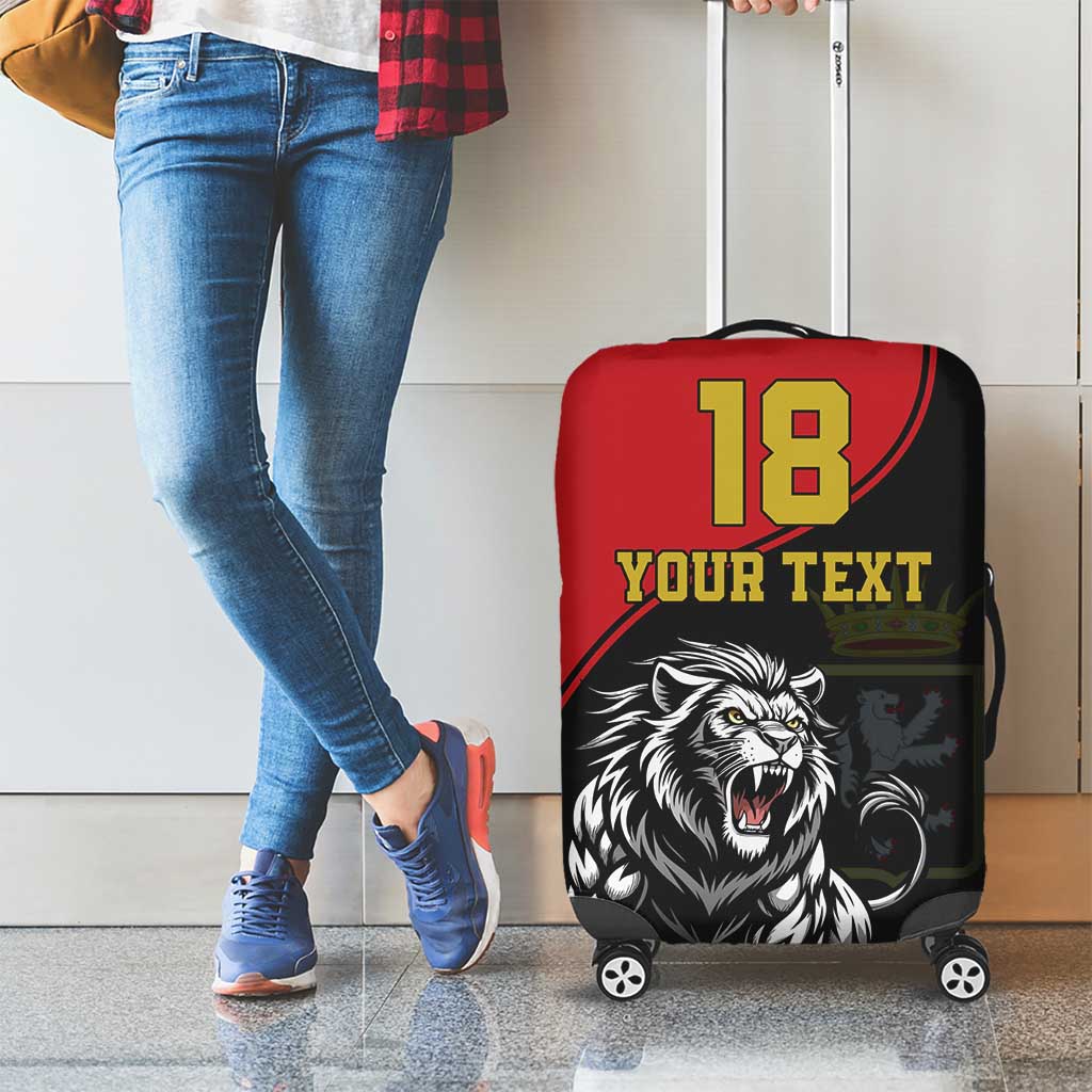 Custom Aosta Valley Luggage Cover Lion Sporty Style - Wonder Print Shop