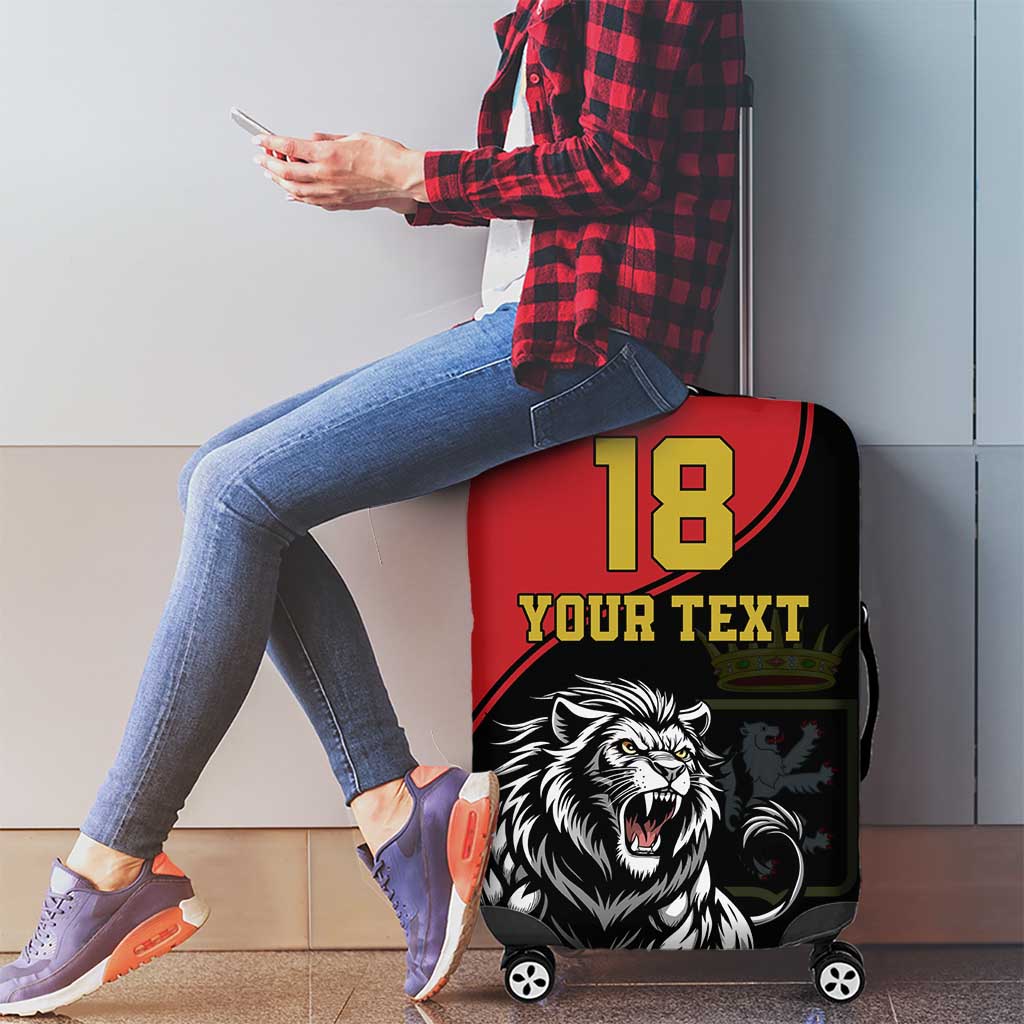 Custom Aosta Valley Luggage Cover Lion Sporty Style - Wonder Print Shop