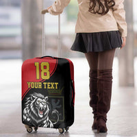 Custom Aosta Valley Luggage Cover Lion Sporty Style - Wonder Print Shop