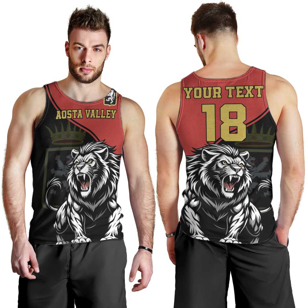 Custom Aosta Valley Men Tank Top Lion Sporty Style - Wonder Print Shop