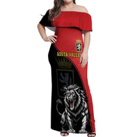 Custom Aosta Valley Off Shoulder Maxi Dress Lion Sporty Style - Wonder Print Shop