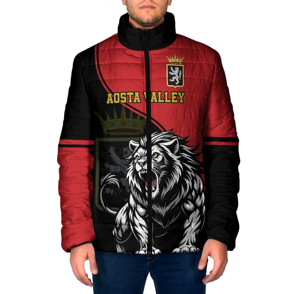 Custom Aosta Valley Padded Jacket Lion Sporty Style - Wonder Print Shop