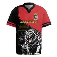 Custom Aosta Valley Rugby Jersey Lion Sporty Style - Wonder Print Shop