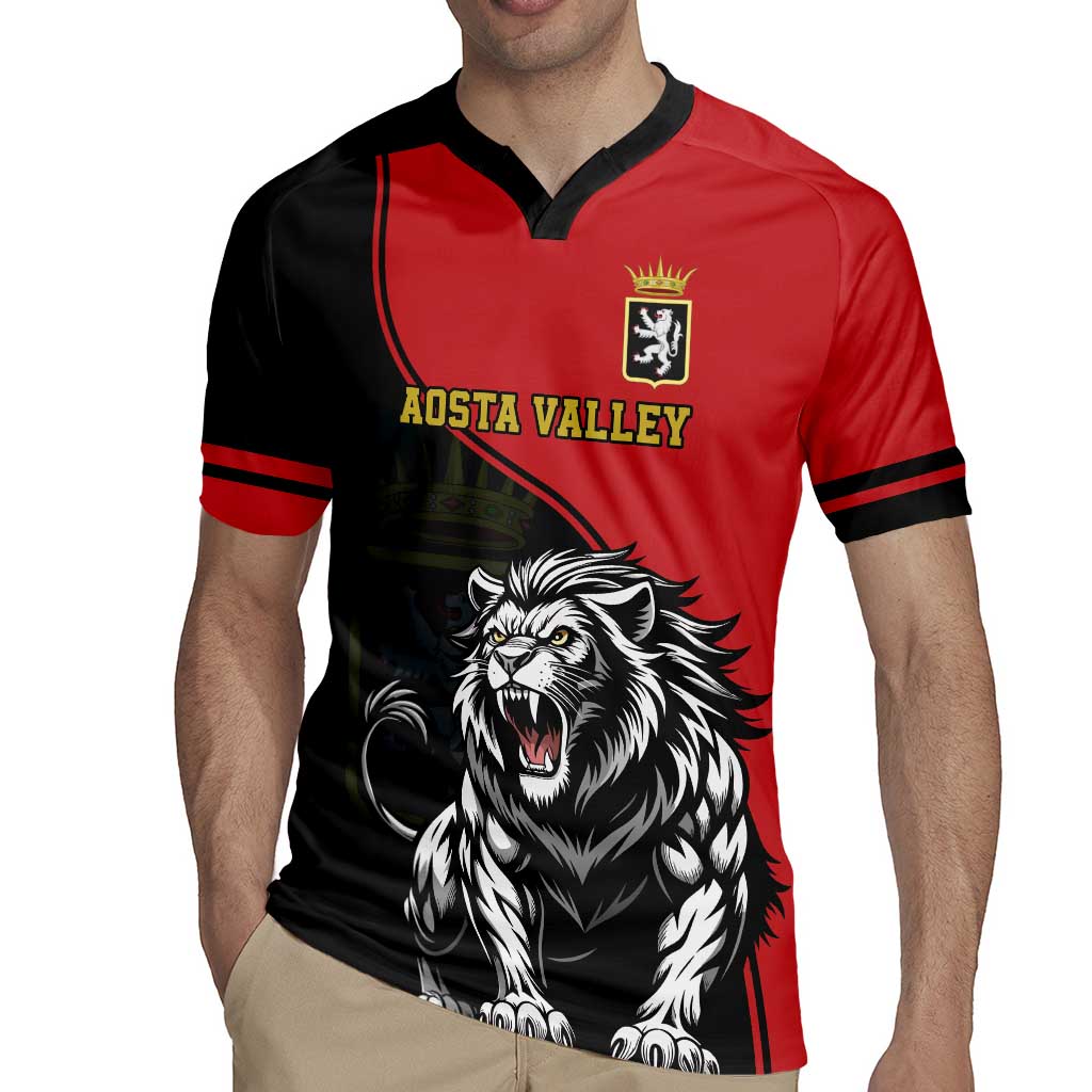 Custom Aosta Valley Rugby Jersey Lion Sporty Style - Wonder Print Shop