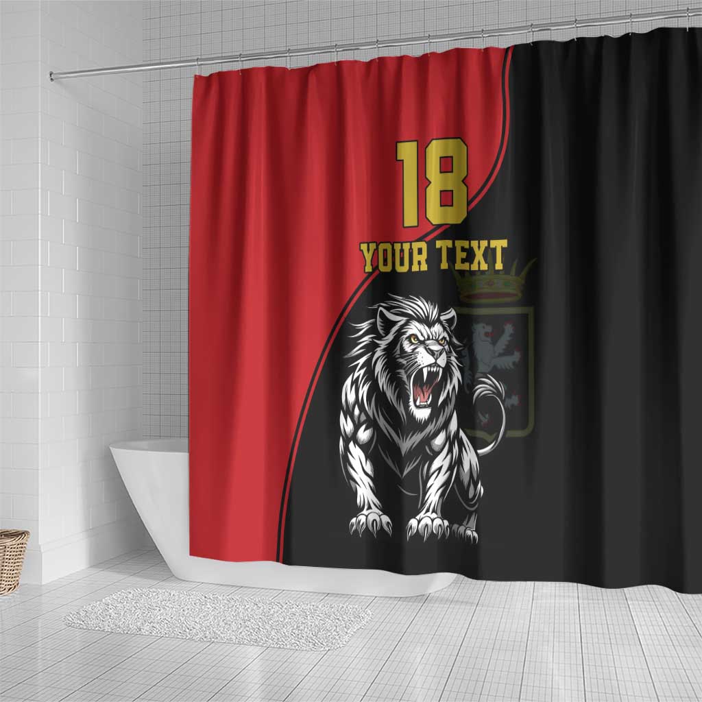 Custom Aosta Valley Shower Curtain Lion Sporty Style - Wonder Print Shop