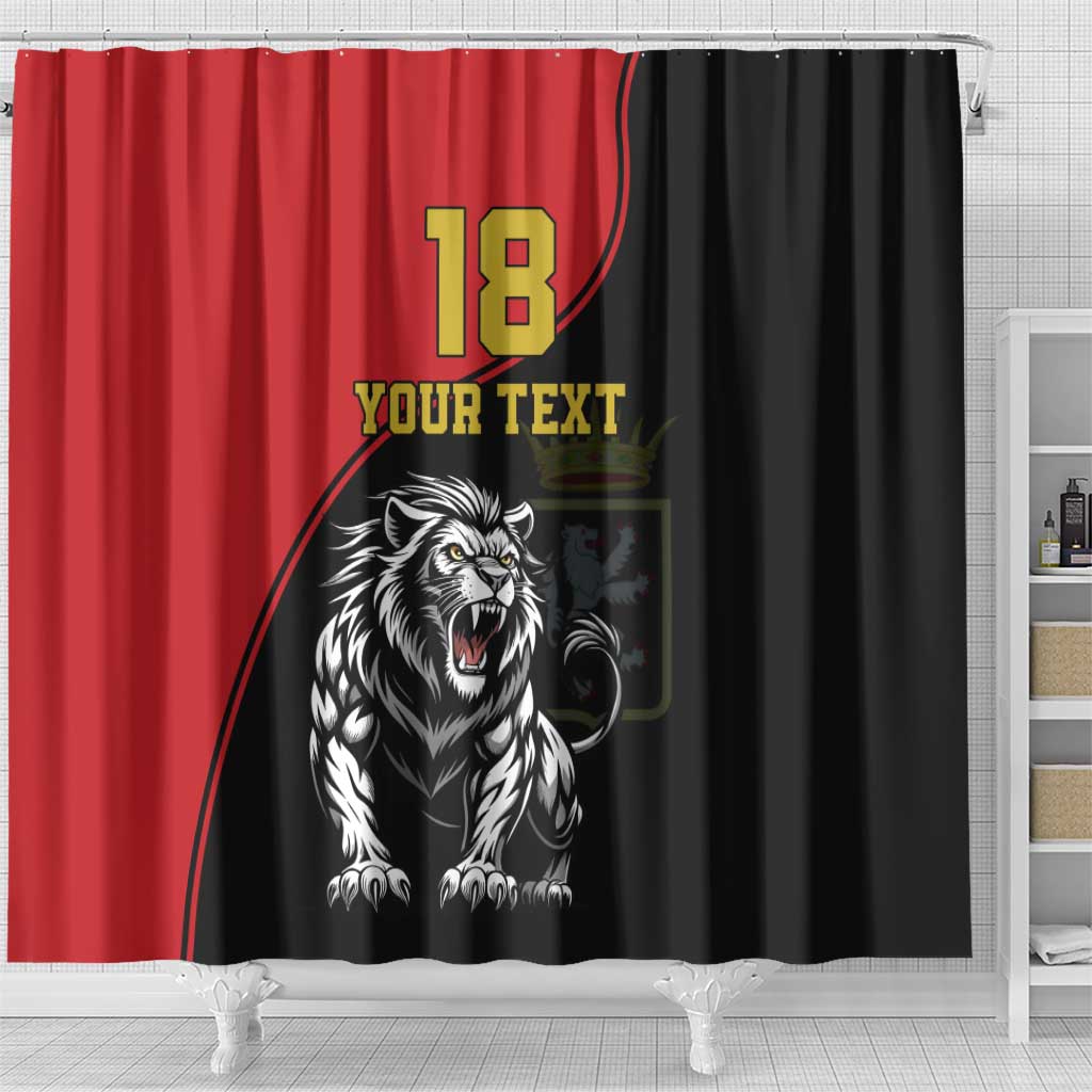 Custom Aosta Valley Shower Curtain Lion Sporty Style - Wonder Print Shop