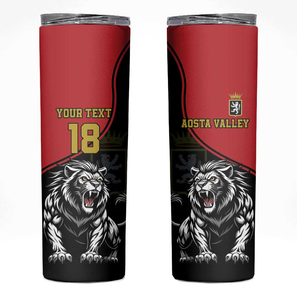 Custom Aosta Valley Skinny Tumbler Lion Sporty Style - Wonder Print Shop