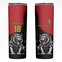 Custom Aosta Valley Skinny Tumbler Lion Sporty Style - Wonder Print Shop