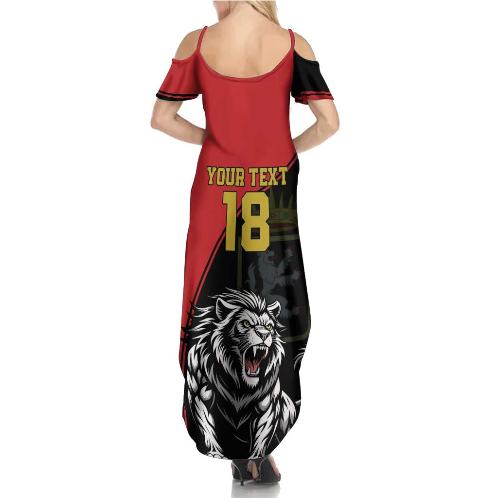 Custom Aosta Valley Summer Maxi Dress Lion Sporty Style - Wonder Print Shop