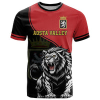 Custom Aosta Valley T Shirt Lion Sporty Style - Wonder Print Shop