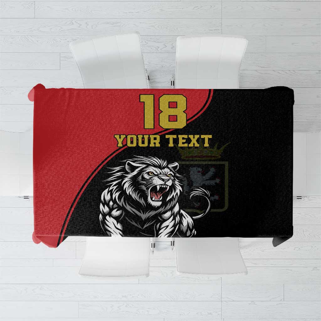 Custom Aosta Valley Tablecloth Lion Sporty Style - Wonder Print Shop