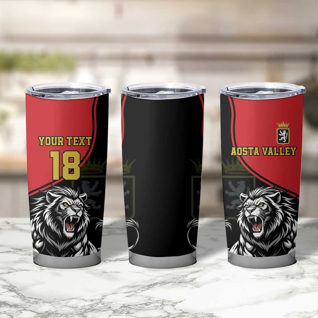 Custom Aosta Valley Tumbler Cup Lion Sporty Style - Wonder Print Shop