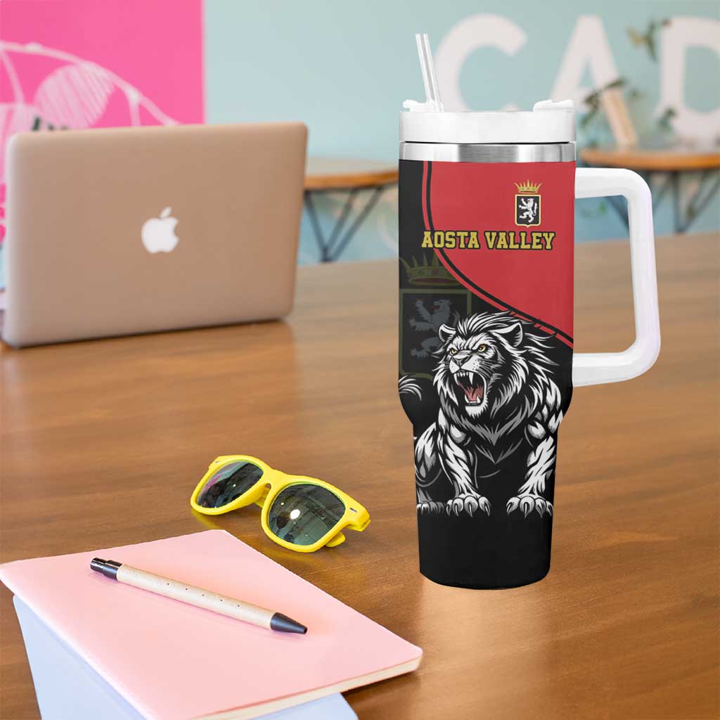 Custom Aosta Valley Tumbler With Handle Lion Sporty Style - Wonder Print Shop