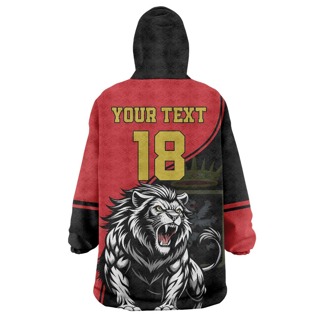 Custom Aosta Valley Wearable Blanket Hoodie Lion Sporty Style - Wonder Print Shop