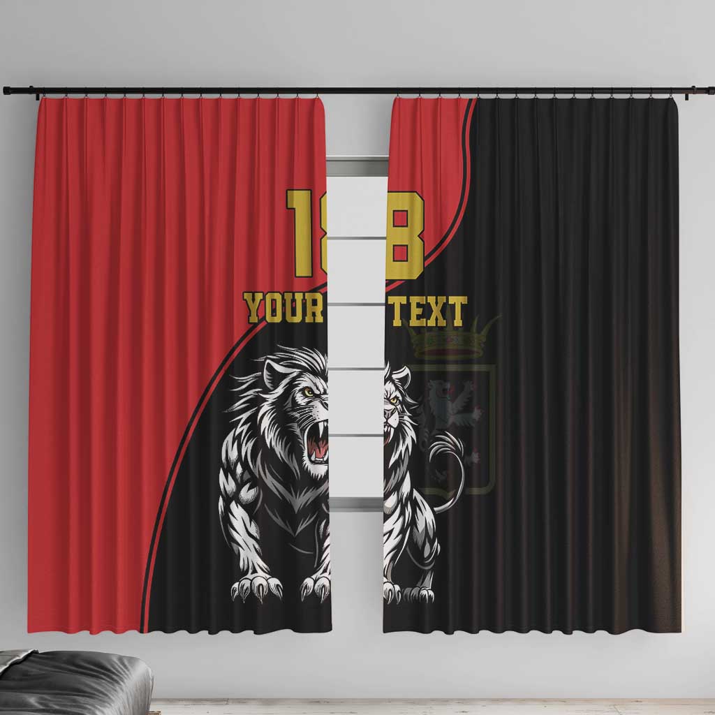 Custom Aosta Valley Window Curtain Lion Sporty Style - Wonder Print Shop