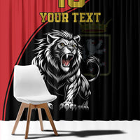 Custom Aosta Valley Window Curtain Lion Sporty Style - Wonder Print Shop