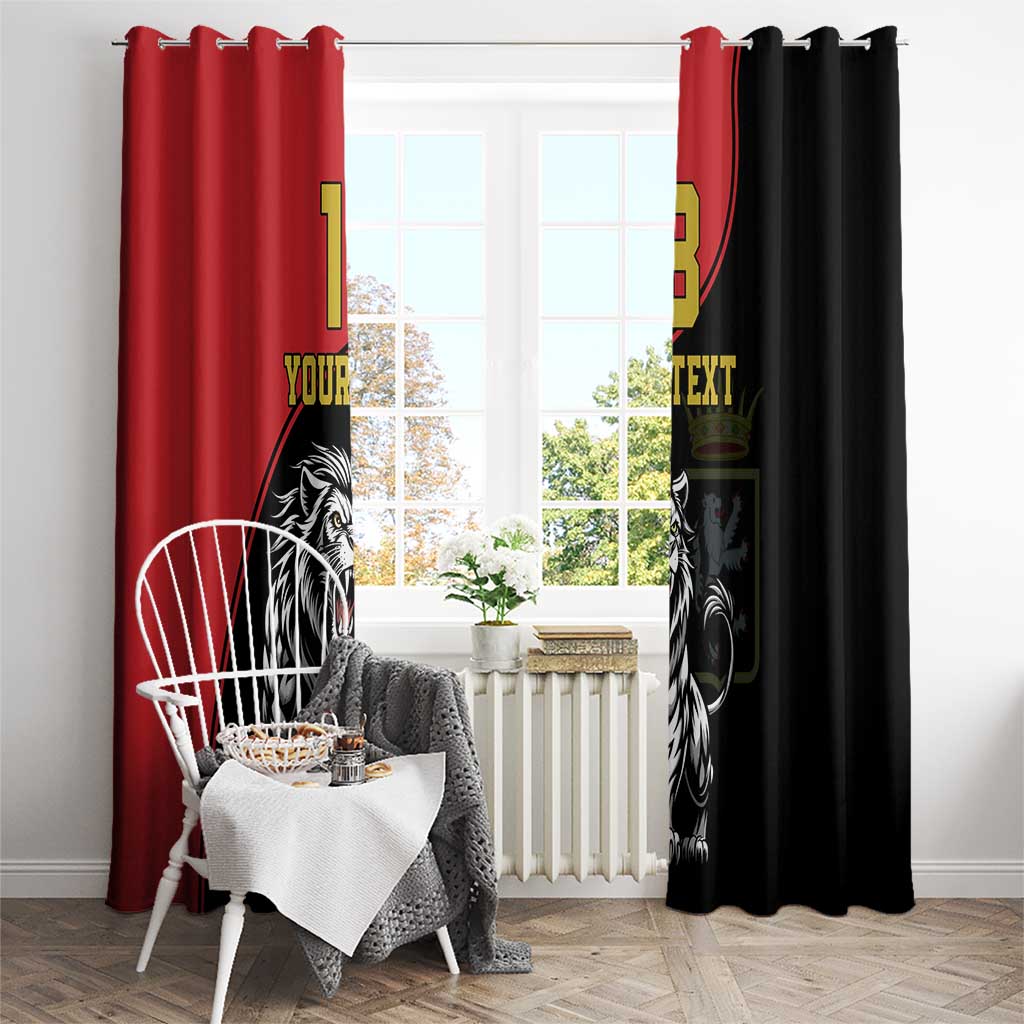 Custom Aosta Valley Window Curtain Lion Sporty Style - Wonder Print Shop