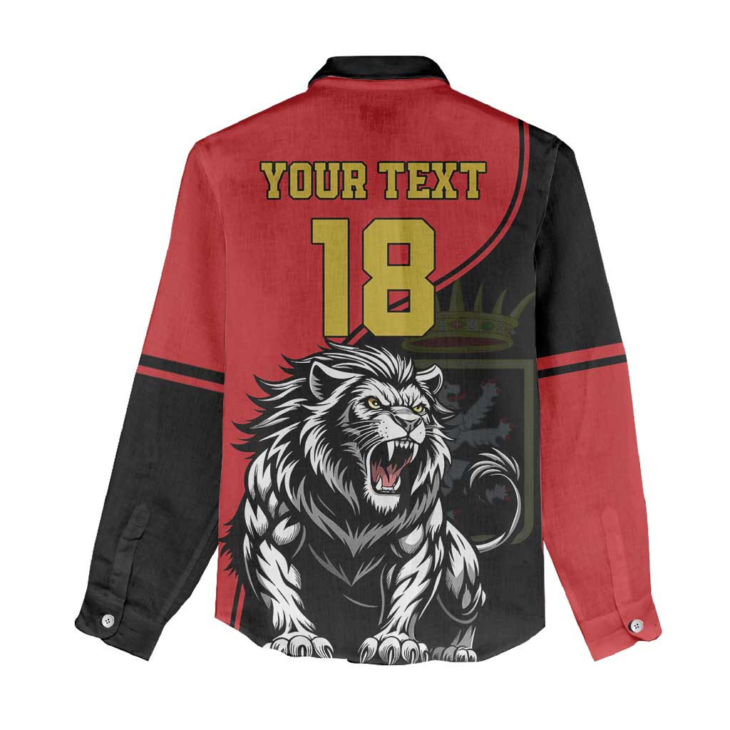 Custom Aosta Valley Women Casual Shirt Lion Sporty Style - Wonder Print Shop