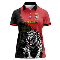 Custom Aosta Valley Women Polo Shirt Lion Sporty Style - Wonder Print Shop
