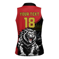 Custom Aosta Valley Women Sleeveless Polo Shirt Lion Sporty Style - Wonder Print Shop