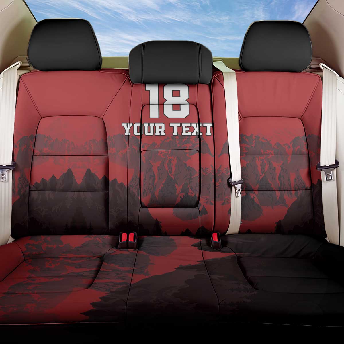 Custom Aosta Valley Back Car Seat Cover Mont Blanc Sporty Style - Wonder Print Shop