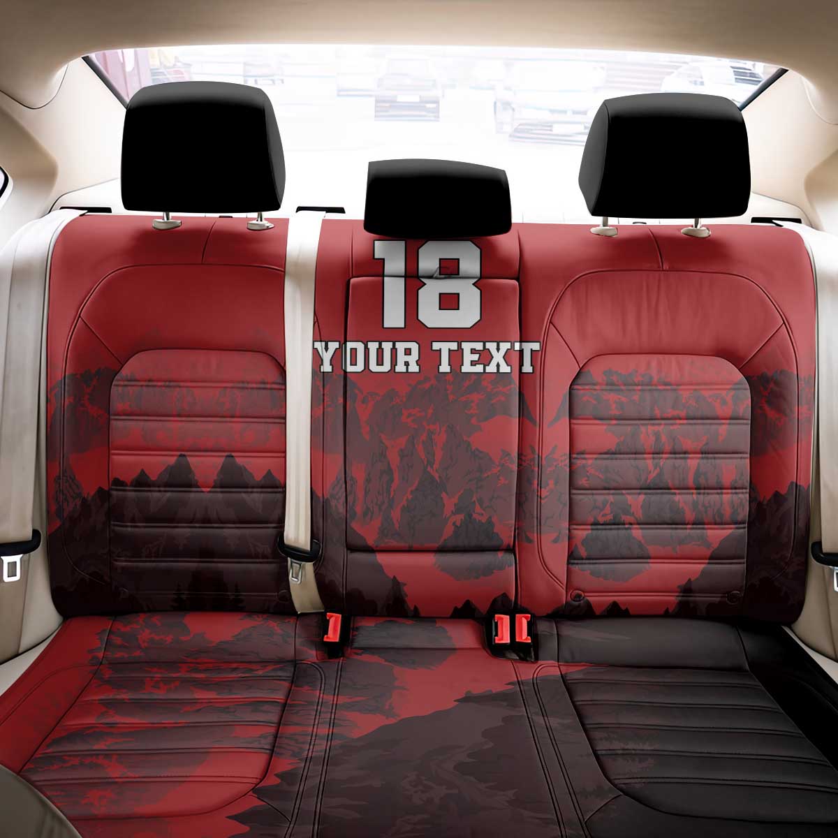 Custom Aosta Valley Back Car Seat Cover Mont Blanc Sporty Style - Wonder Print Shop