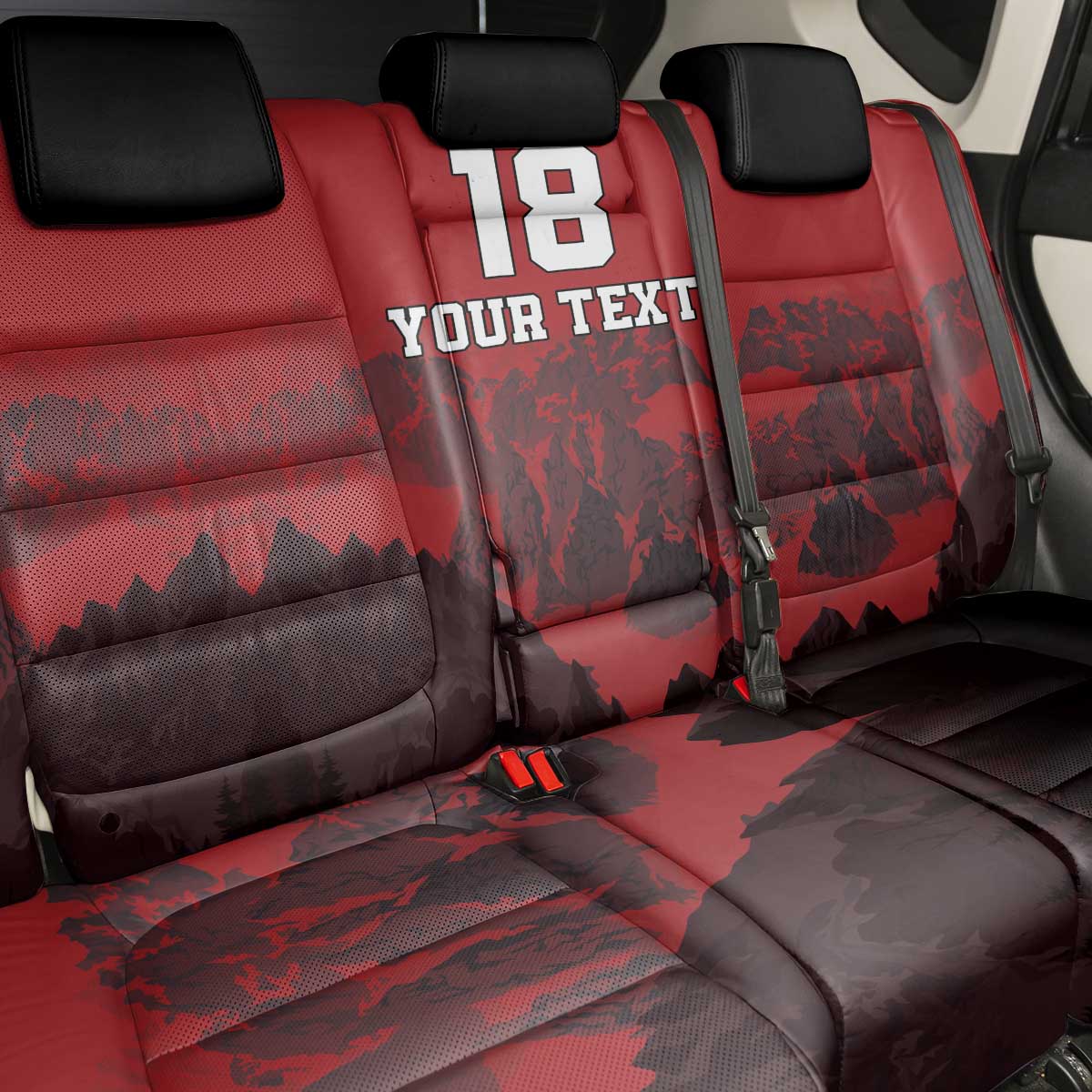 Custom Aosta Valley Back Car Seat Cover Mont Blanc Sporty Style - Wonder Print Shop