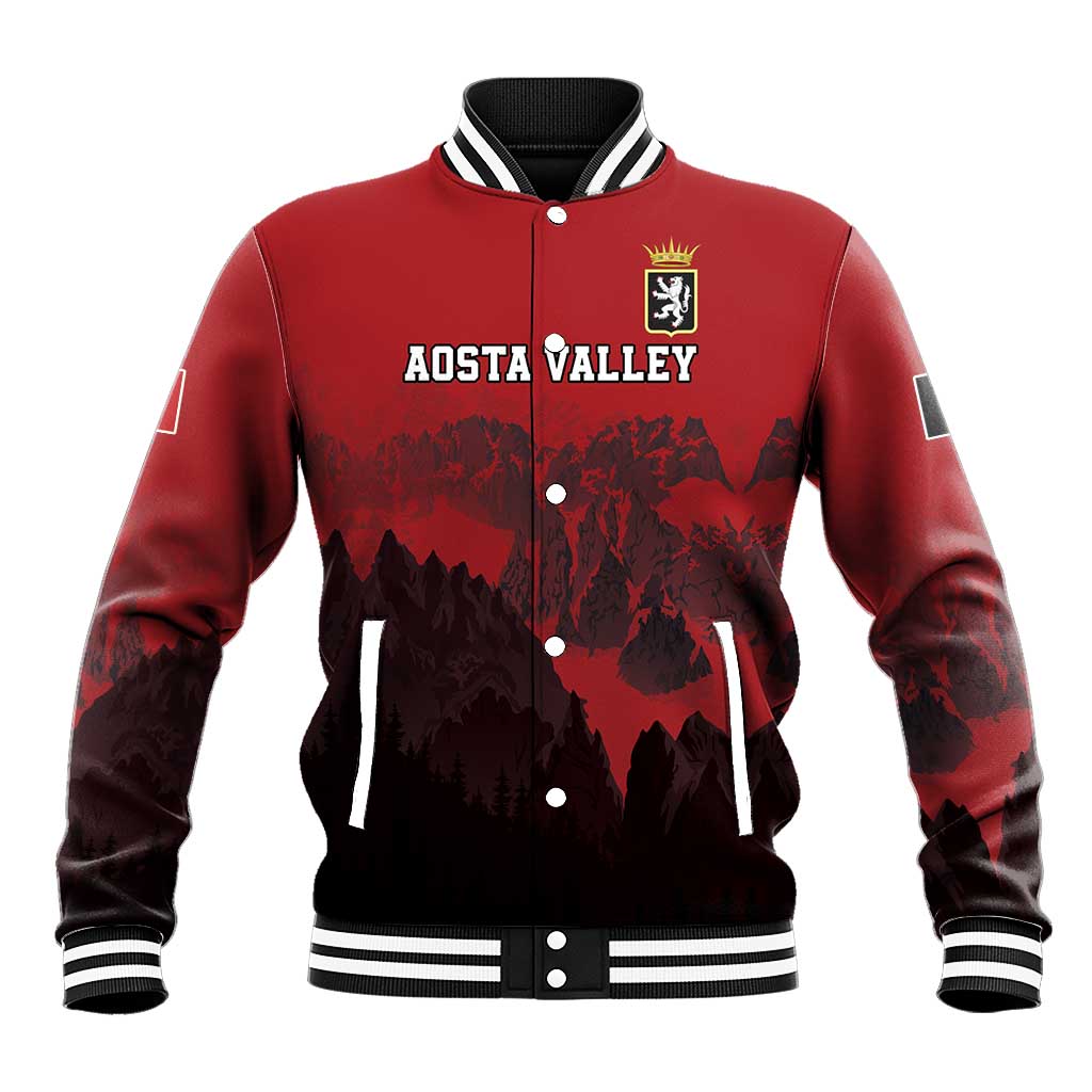 Custom Aosta Valley Baseball Jacket Mont Blanc Sporty Style - Wonder Print Shop