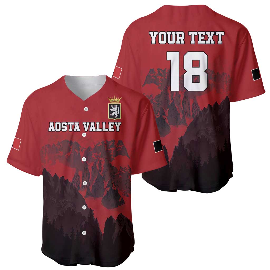 Custom Aosta Valley Baseball Jersey Mont Blanc Sporty Style - Wonder Print Shop