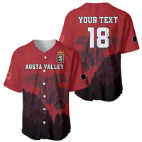 Custom Aosta Valley Baseball Jersey Mont Blanc Sporty Style - Wonder Print Shop
