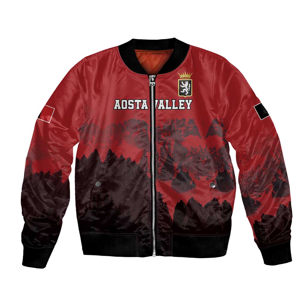 Custom Aosta Valley Bomber Jacket Mont Blanc Sporty Style - Wonder Print Shop