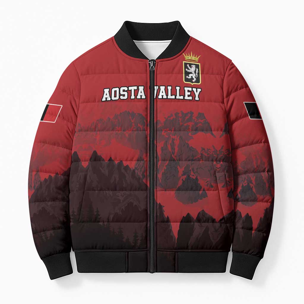Custom Aosta Valley Bomber Puffer Jacket Mont Blanc Sporty Style - Wonder Print Shop